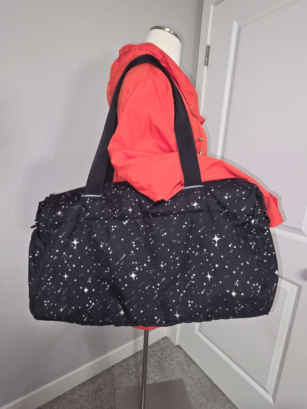 Nike Black Star-Print Travel Duffel Bag